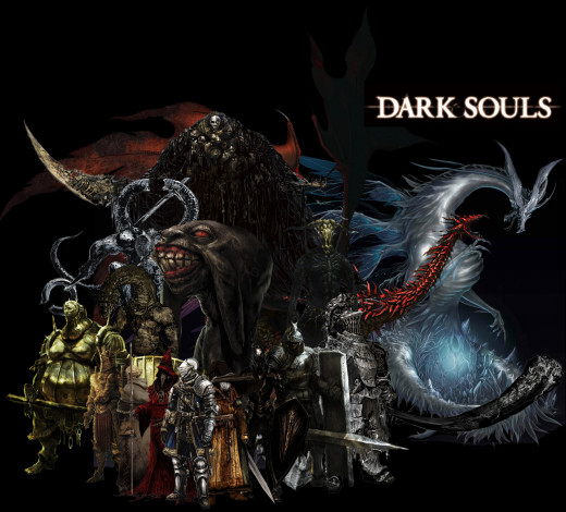 some of the various characters in Dark Souls. 