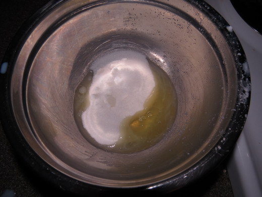 Sugar and egg whites