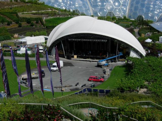 What to Do In Cornwall in July: The Eden Sessions Stage at the Eden Project, St Austell.