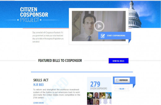 This site no longer exists. Visit CoSponsor.gov today and become a Citizen CoSponsor of the bills you care about: