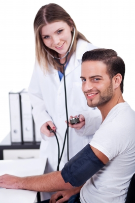 Reduce the risk of hypertension by simply laughing and having a good disposition.