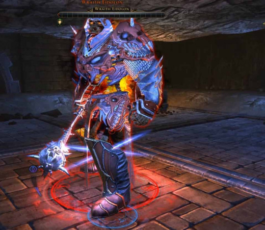 The Master Infiltrator rogue paragon class is in stealth, attacking the wraith eidolon from unseen positions.
