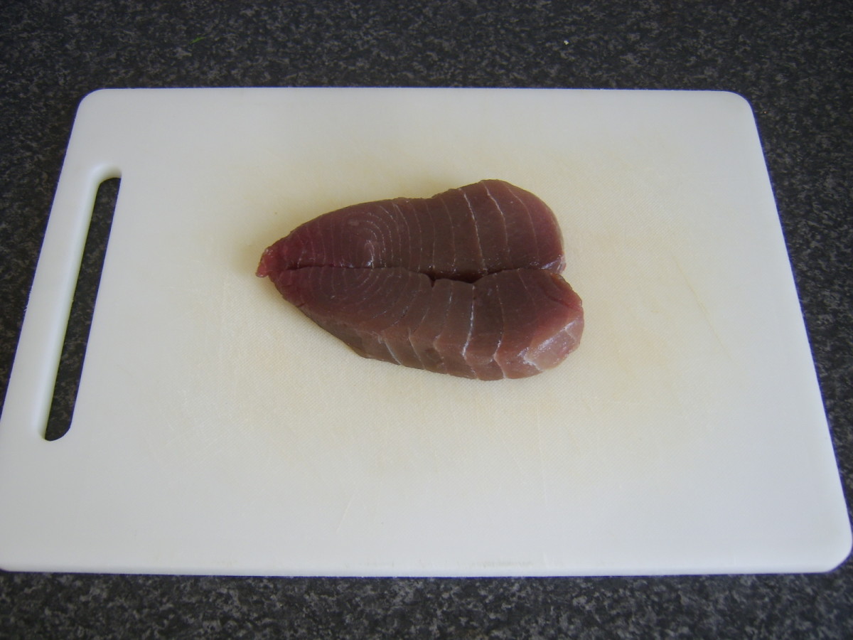 Fresh tuna loin fillet