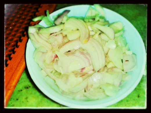 Step 2: Slice Onion in length