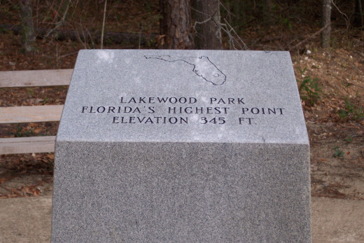 Florida high point marker. 