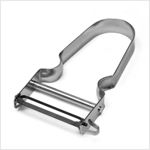 A standard potato peeler, an inexpensive tool useful in every kitchen.