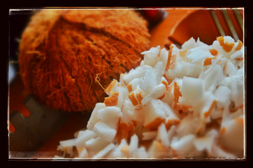 Coconut bits for unniyappam