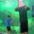 Families enjoying the water animal tanks