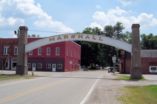 The Arch in Marshall, the closest town to Turkey Run State Park