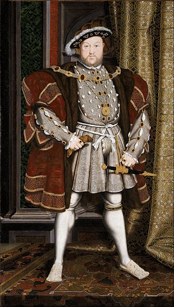 Holbein's portrait of Henry VIII. Power dressing in spades.