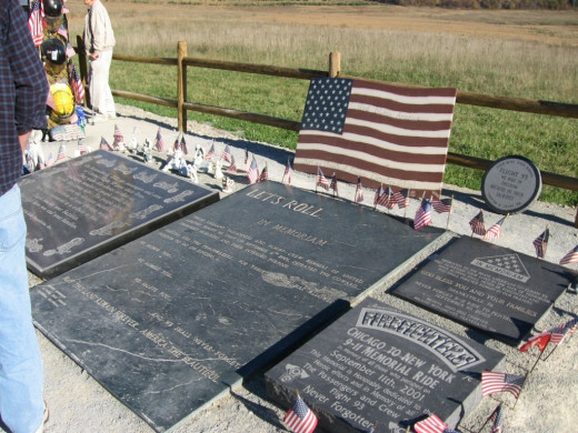 Part of Flight 93's temporary memorial. 