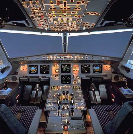 A-320 full cockpit view