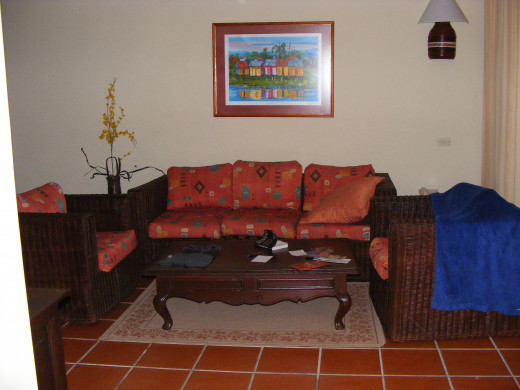 The sitting area in our Junior Suite. Right beside the patio. Perfect for relaxing after a long day out in the sun.