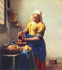 "The Milkmaid" by Johannes Vermeer,  painted around 1657-58