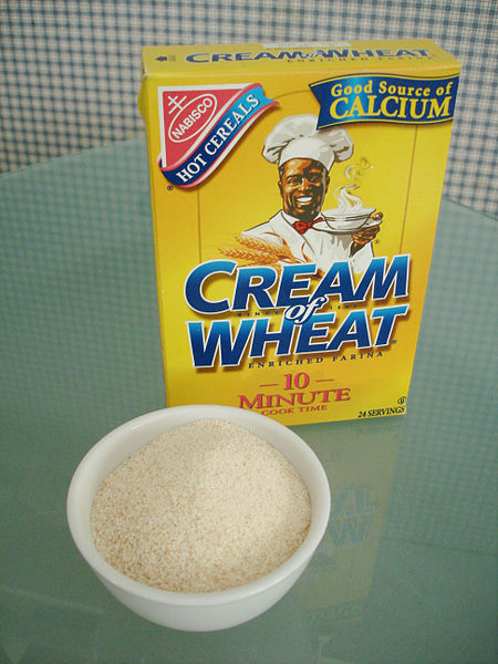 Cream of Wheat was a staple of the white diet in the 1960s. Today, it is questionable, because of GMO wheat.