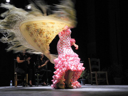 Alba Luna dances flamenco, El Saucejo, spain-2011