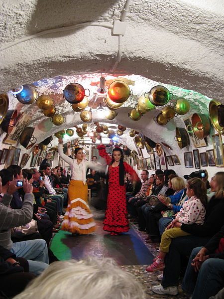 Flamenco for tourists in Sacromonte, Granada.