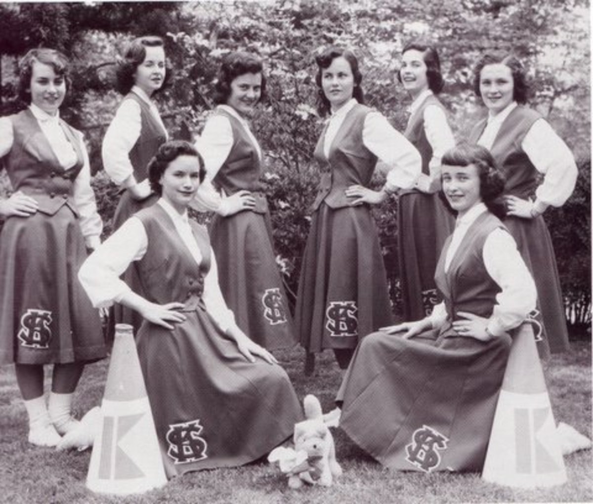 High School Cheerleaders of 1955
