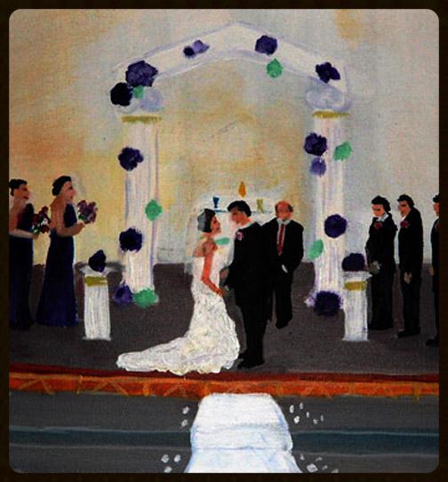 A wedding ceremony painted in Fresno, CA