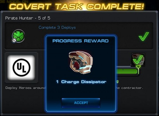 Progress reward: Charge Dissipator