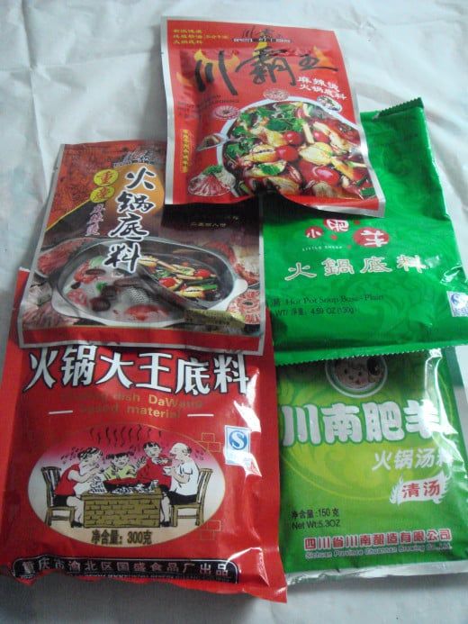 Fig. 6. Packages of commercial hotpot sause.