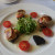 Pan fried scallops on black pudding