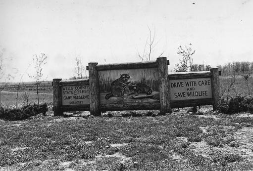 Entrance to Wells County State Forest & Game Preserve