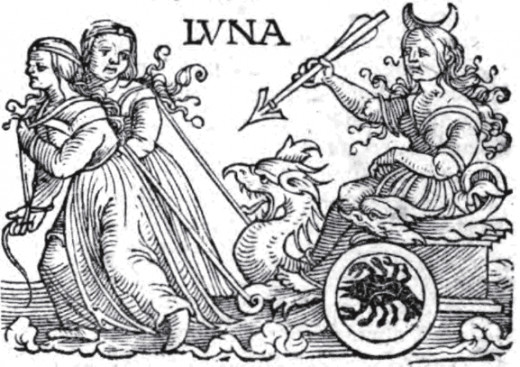 Luna (the moon) by Nicolaus Pruknerus and Guido Bonatti