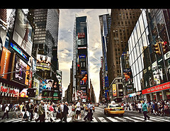 Time Square surrounds you in energy and vibrance