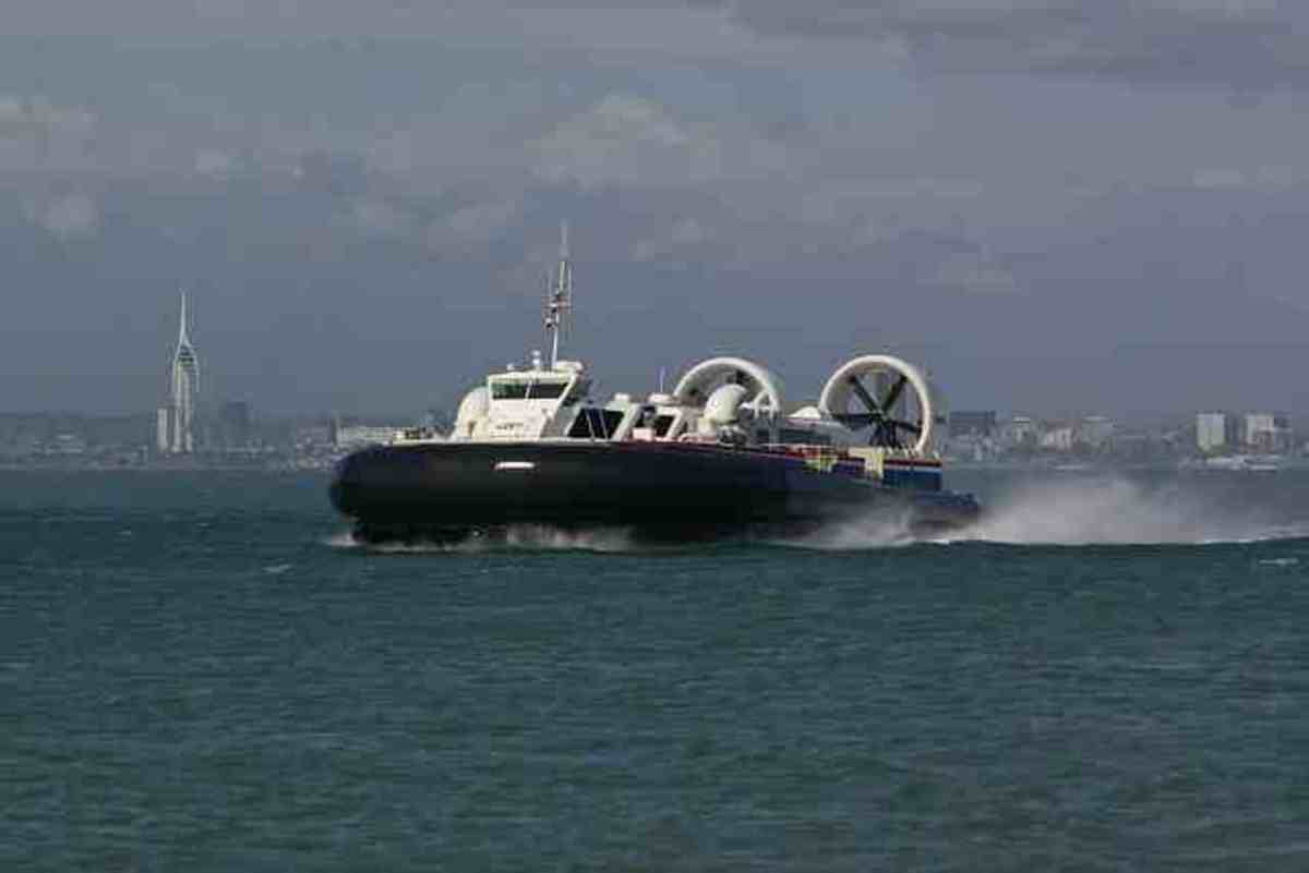 Hovercraft from Portsmouth to Rhyde. 