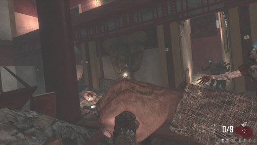 Shoot the statue with the upgraded Ballistic Knives.