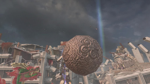 Dragon Orb in mid air.