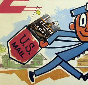 Mel's personal letter carrier Mr. Zip speeds along on his way to deliver "Escape from Camp 14" so Mel can review it for you! Mel's personal letter carrier Mr. Zip speeds along on his way to deliver "Escape from Camp 14" so Mel can review it for you!