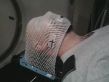 Me undergoing radiation therapy.