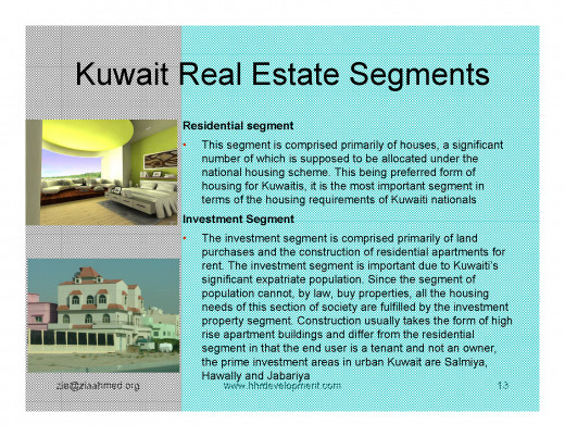 Kuwait Real estate market Market Segments 