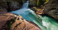 Photoshop workflow for Landscape Photography: St Mary Falls, Glacier National Park