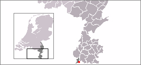 Map location of the village of Mesch, The Netherlands 