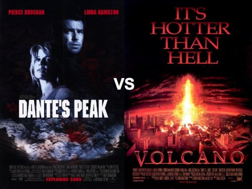 Dante’s Peak vs. Volcano Movie Posters