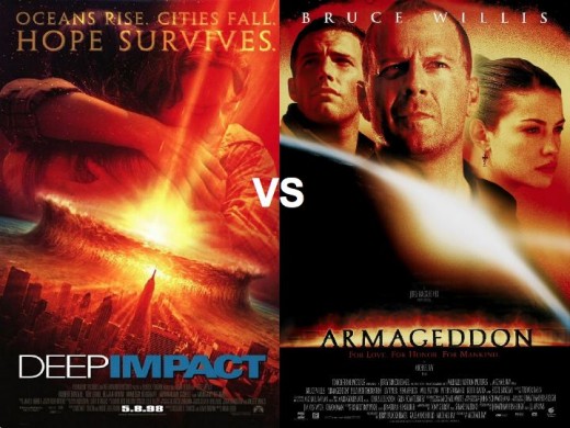 Deep Impact vs. Armageddon Movie Posters