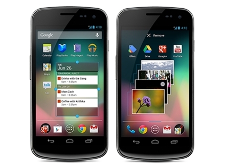 Resizable widgets on the LG Nexus 4 smartphone from Google