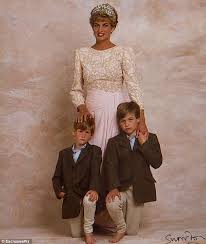 Diana a proud mother with William and Harry.