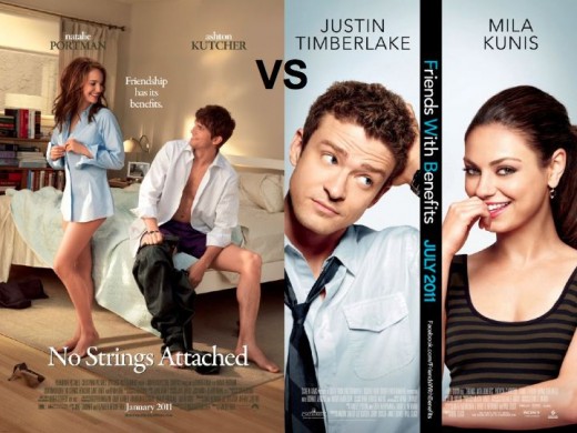No Strings Attached vs. Friends With Benefits Movie Posters
