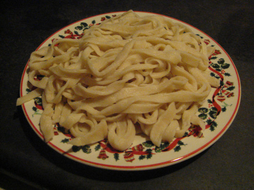 Fig. 10. Cooked noodles ready to serve.