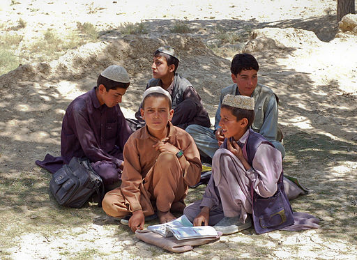 Schoolboys in Bamozai, Afghanistan