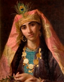 Queen Scheherazade as painted in the 19th century by Sophie Anderson.