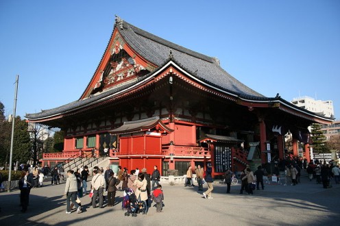 The Sensoji Temple  in Tokyo