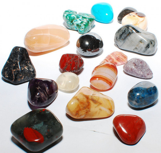 Semi-precious stones are available in a wide range of colours, shapes and sizes.
