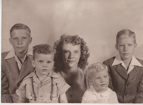 Mom and her brothers (personal photos)