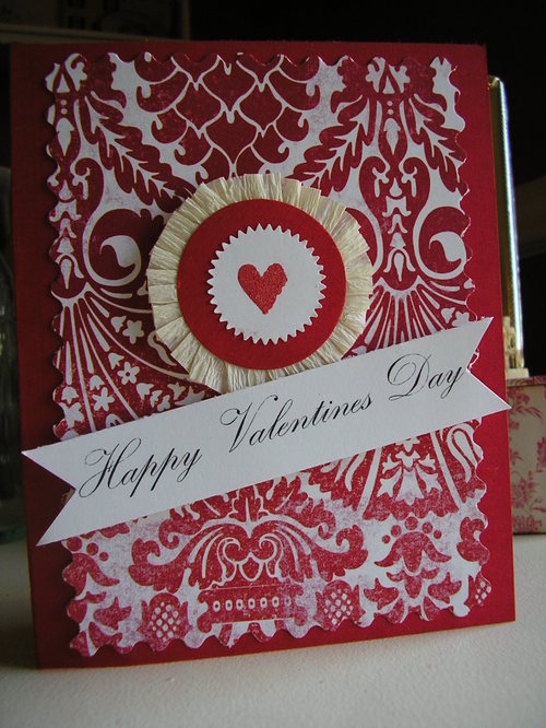 a great example of a homemade card from the http://vintagepretties.typepad.com blog. 