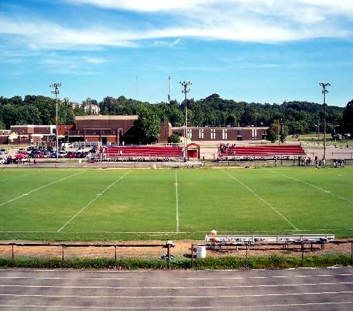 A typical high school football field